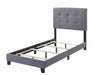 Mapes Tufted Upholstered Twin Bed Grey - Home Discount Furniture - NJ-linden