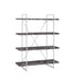Grimma 4-shelf Bookcase Rustic Grey Herringbone - Home Discount Furniture - NJ-linden