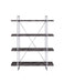 Grimma 4-shelf Bookcase Rustic Grey Herringbone - Home Discount Furniture - NJ-linden