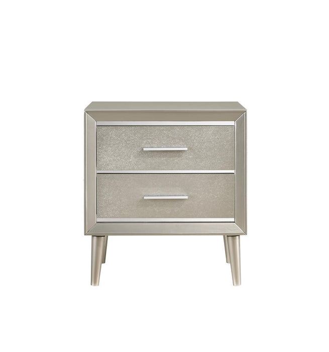 Ramon 2-drawer Nightstand Metallic Sterling - Home Discount Furniture - NJ-linden
