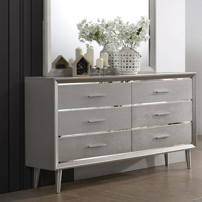 Ramon 6-drawer Dresser Metallic Sterling - Home Discount Furniture - NJ-linden