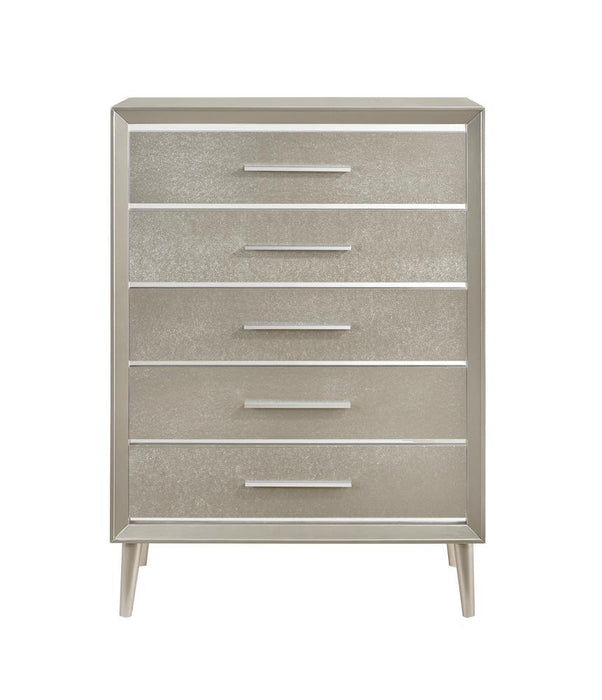 Ramon 5-drawer Chest Metallic Sterling - Home Discount Furniture - NJ-linden