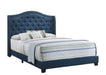 Sonoma Full Camel Headboard Bed with Nailhead Trim Blue - Home Discount Furniture - NJ-linden