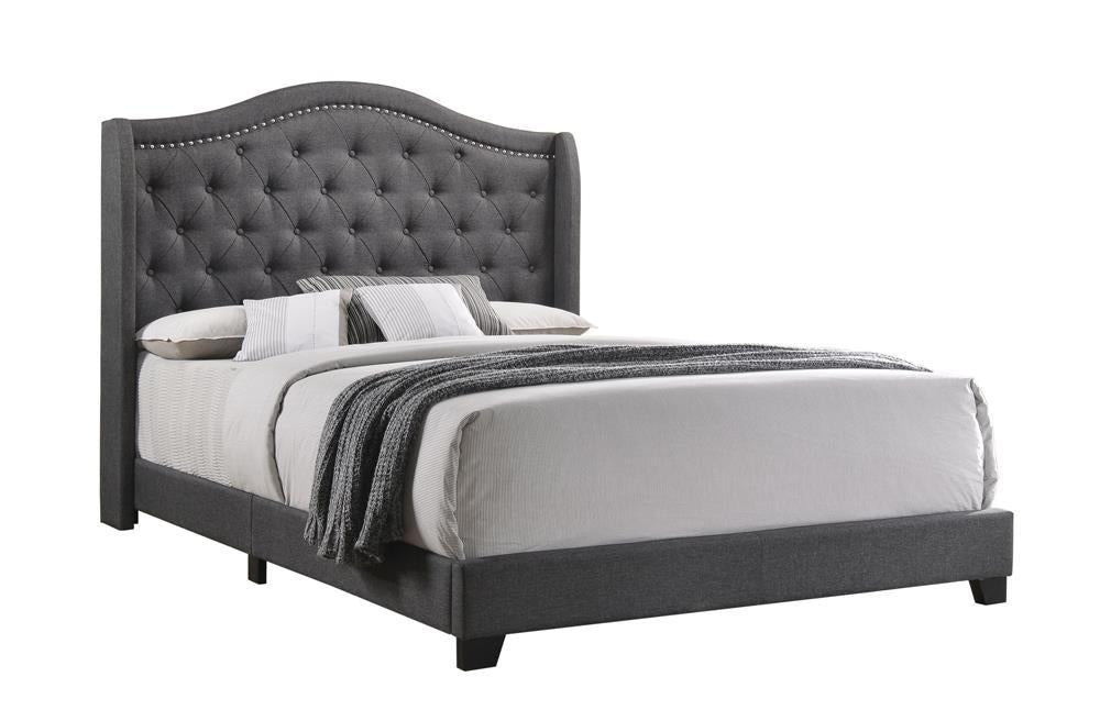 Sonoma Camel Back Eastern King Bed Grey - Home Discount Furniture - NJ-linden