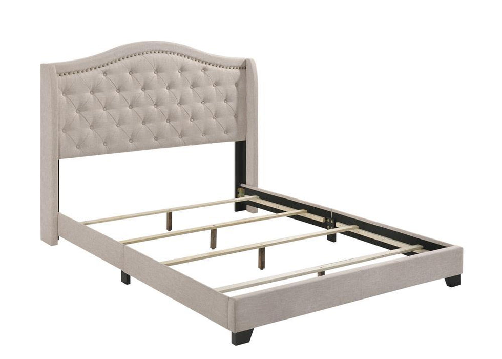 Sonoma Camel Back Queen Bed Beige - Home Discount Furniture - NJ-linden