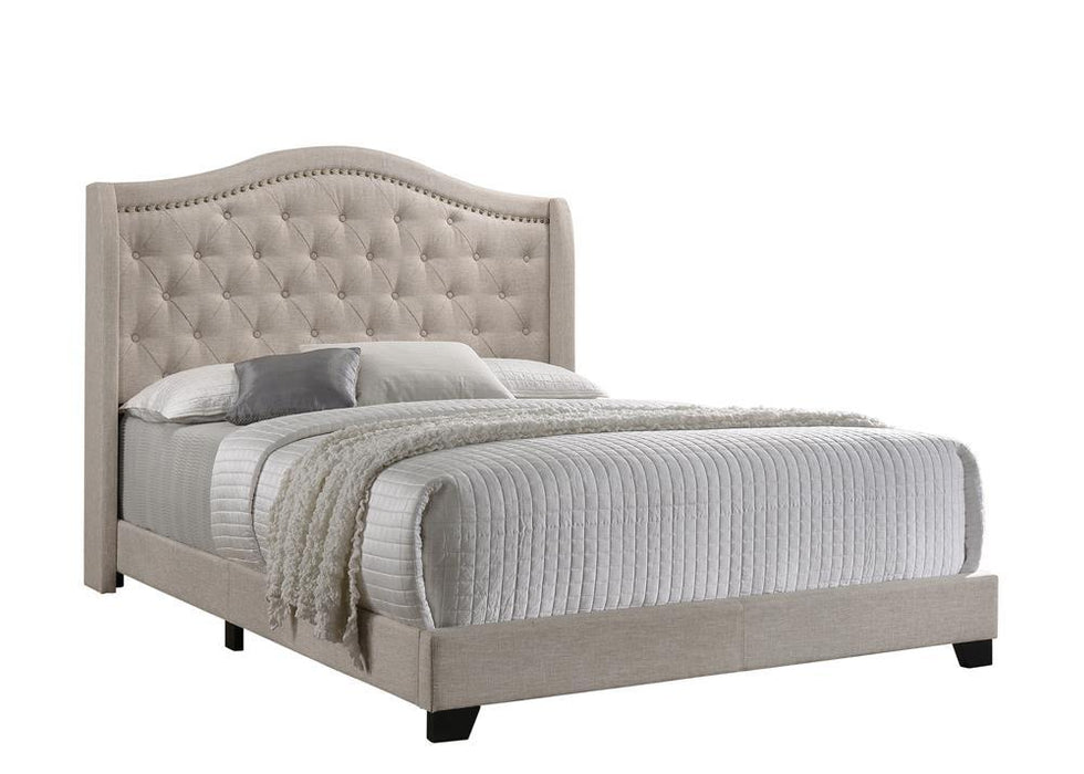 Sonoma Camel Back Eastern King Bed Beige - Home Discount Furniture - NJ-linden