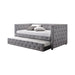 Mockern Tufted Upholstered Daybed with Trundle Grey - Home Discount Furniture - NJ-linden