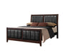 Carlton Full Upholstered Panel Bed Cappuccino and Black - Home Discount Furniture - NJ-linden