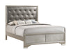 Salford Eastern King Panel Bed Metallic Sterling and Charcoal Grey - Home Discount Furniture - NJ-linden