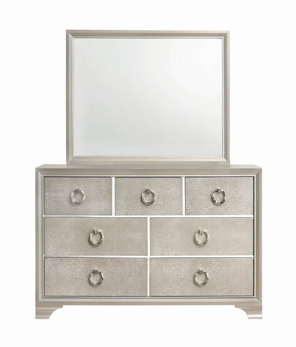 Salford Rectangular Dresser Mirror Metallic Sterling - Home Discount Furniture - NJ-linden