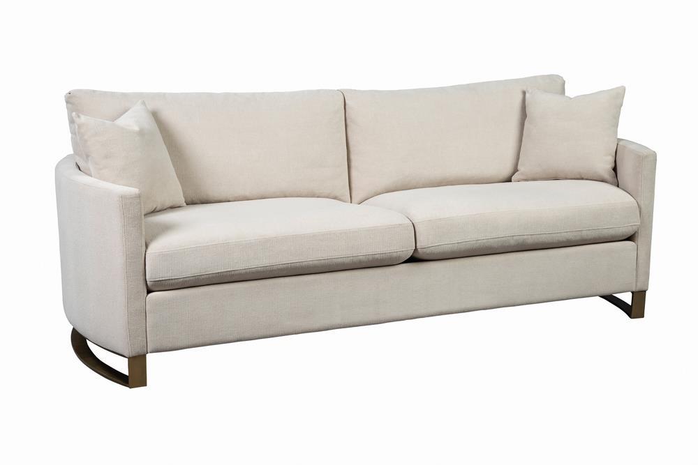 Corliss Upholstered Arched Arms Sofa Beige - Home Discount Furniture - NJ-linden
