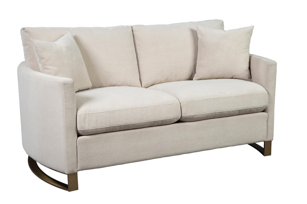 Corliss Upholstered Arched Arms Loveseat Beige - Home Discount Furniture - NJ-linden