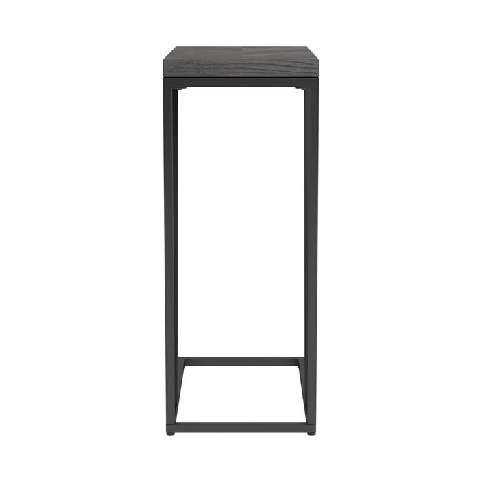 Sergio Chevron Rectangular Accent Table Rustic Grey - Home Discount Furniture - NJ-linden