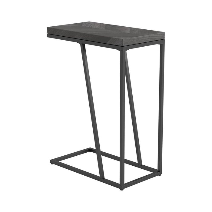 Sergio Chevron Rectangular Accent Table Rustic Grey - Home Discount Furniture - NJ-linden