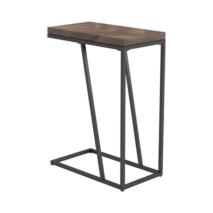 Sergio Chevron Rectangular Accent Table Tobacco - Home Discount Furniture - NJ-linden