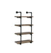 Elmcrest 24-inch Wall Shelf Black and Rustic Oak - Home Discount Furniture - NJ-linden