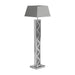 Carmen Geometric Base Floor Lamp Silver - Home Discount Furniture - NJ-linden