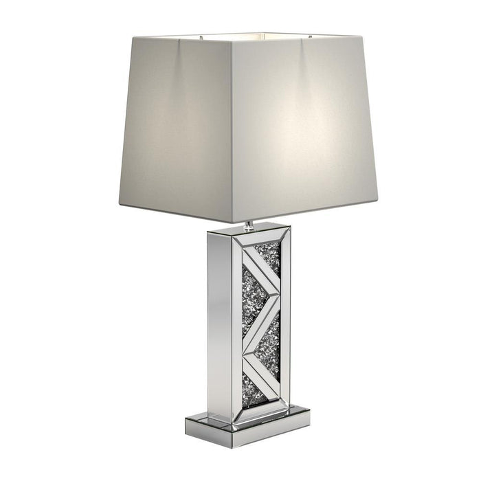 Carmen Geometric Base Table Lamp Silver - Home Discount Furniture - NJ-linden