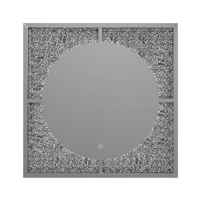 Theresa LED Wall Mirror Silver and Black - Home Discount Furniture - NJ-linden