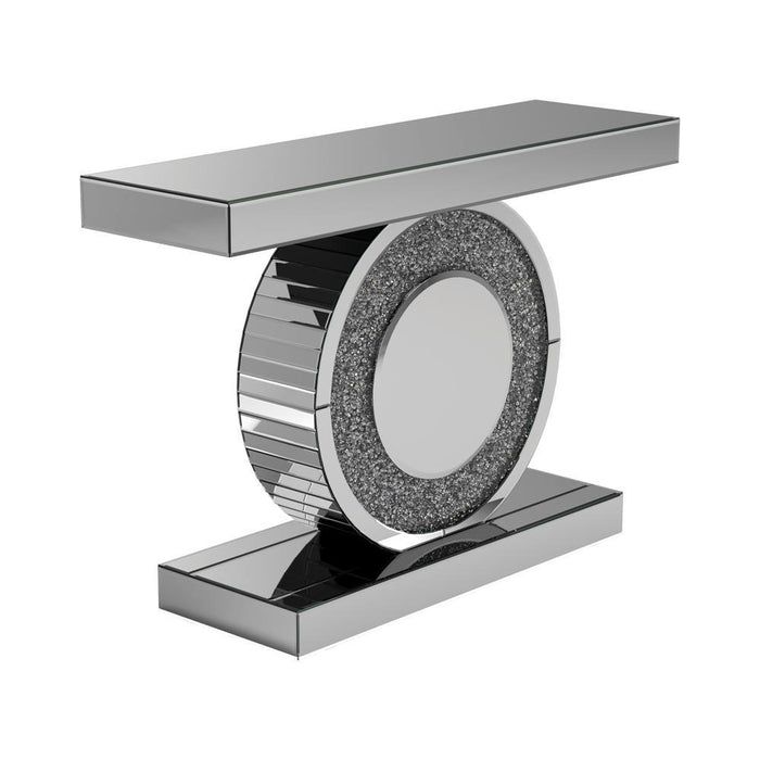 Bergenia Rectangular Console Table Silver - Home Discount Furniture - NJ-linden