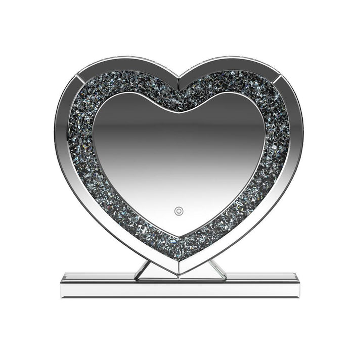 Euston Heart Shape Table Mirror Silver - Home Discount Furniture - NJ-linden