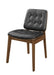 Redbridge Tufted Back Side Chairs Natural Walnut and Black (Set of 2) - Home Discount Furniture - NJ-linden
