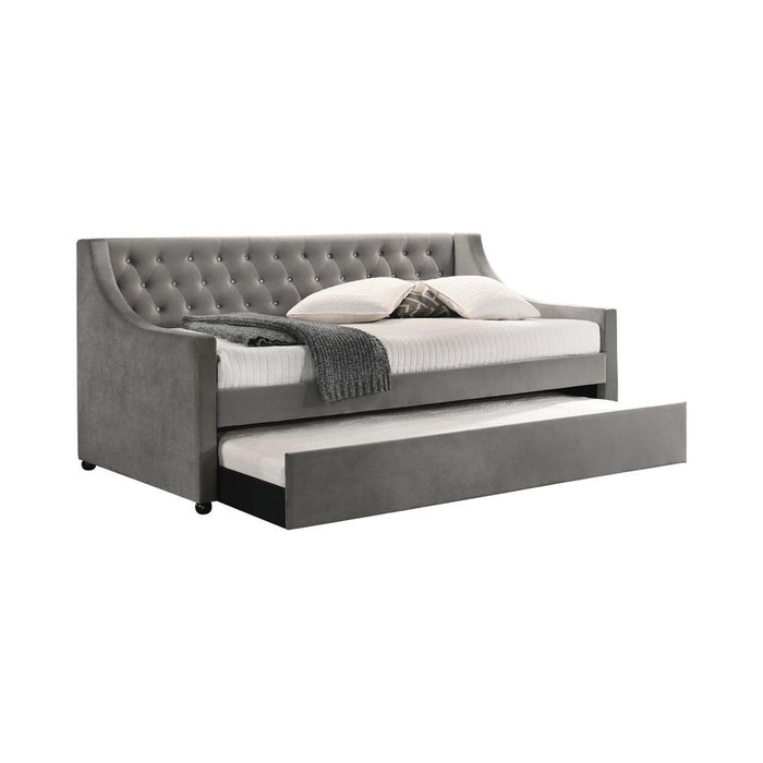 Chatsboro Twin Upholstered Daybed with Trundle Grey - Home Discount Furniture - NJ-linden