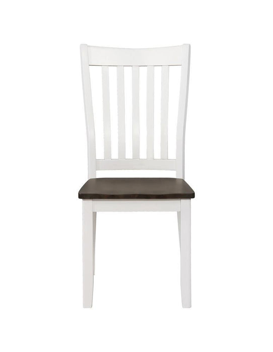Kingman Slat Back Dining Chairs Espresso and White (Set of 2) - Home Discount Furniture - NJ-linden