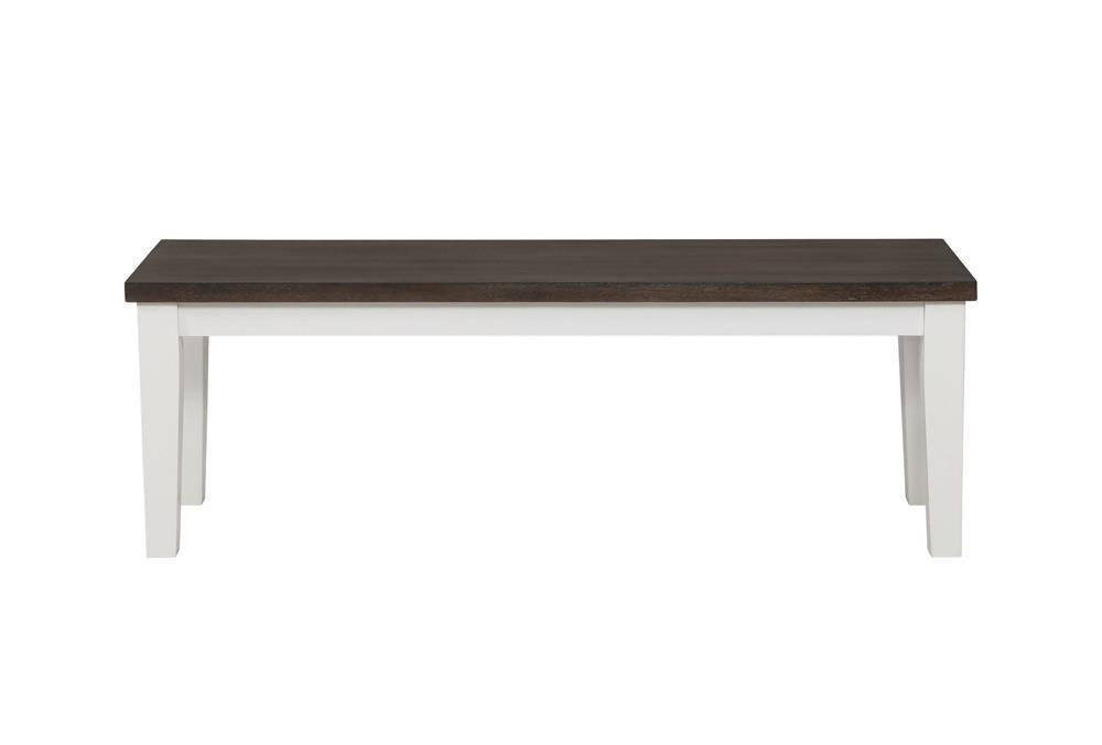 Kingman Rectangular Bench Espresso and White - Home Discount Furniture - NJ-linden