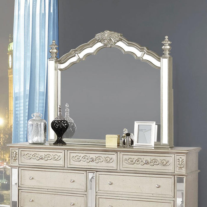 Heidi Arched Dresser Mirror Metallic Platinum - Home Discount Furniture - NJ-linden