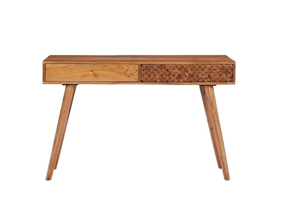 Lotus 2-drawer Console Table Natural Brown - Home Discount Furniture - NJ-linden