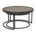 Rodrigo 2-piece Round Nesting Tables Weathered Elm - Home Discount Furniture - NJ-linden