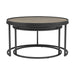 Rodrigo 2-piece Round Nesting Tables Weathered Elm - Home Discount Furniture - NJ-linden