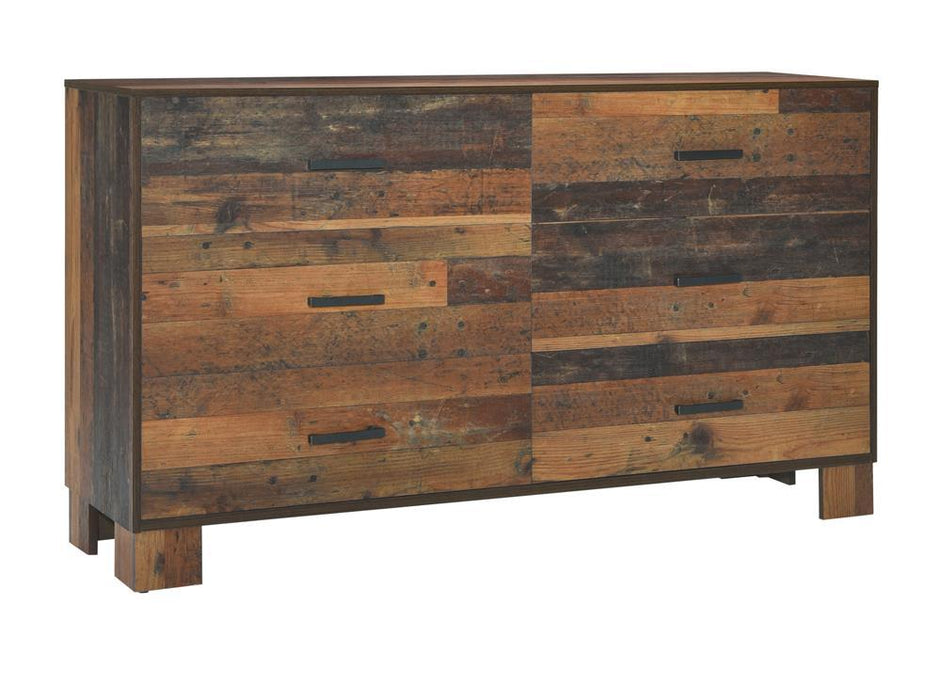 Sidney 6-drawer Dresser Rustic Pine - Home Discount Furniture - NJ-linden