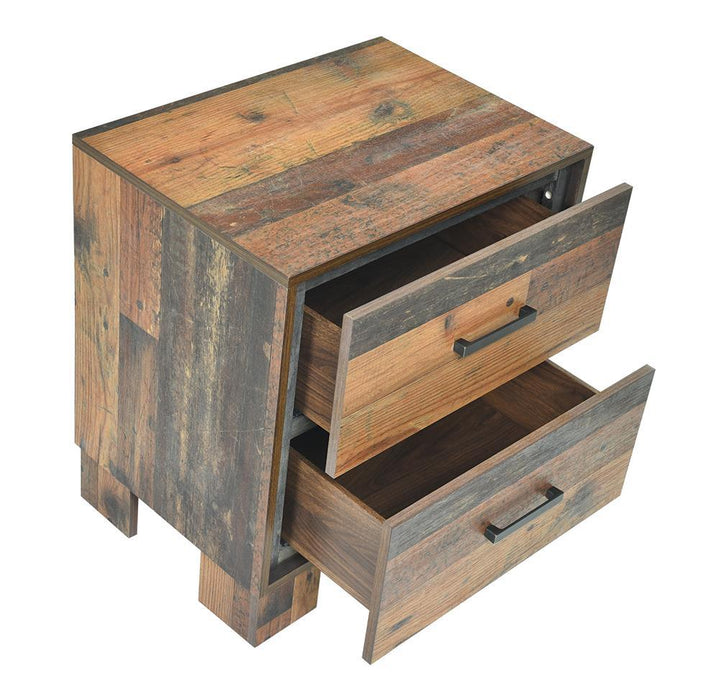 Sidney 2-drawer Nightstand Rustic Pine - Home Discount Furniture - NJ-linden