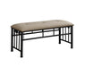 Livingston Upholstered Bench Brown and Dark Bronze - Home Discount Furniture - NJ-linden