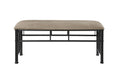 Livingston Upholstered Bench Brown and Dark Bronze - Home Discount Furniture - NJ-linden