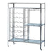 Derion Glass Shelf Serving Cart with Casters Chrome - Home Discount Furniture - NJ-linden