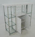 Gallimore 2-door Bar Cabinet with Glass Shelf High Glossy White and Chrome - Home Discount Furniture - NJ-linden