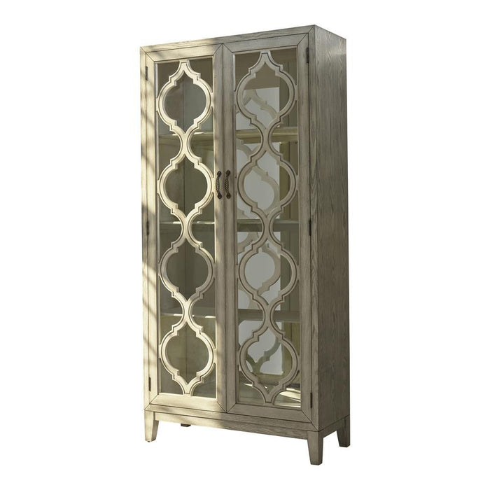 Mckellen 2-door Tall Cabinet Antique White - Home Discount Furniture - NJ-linden
