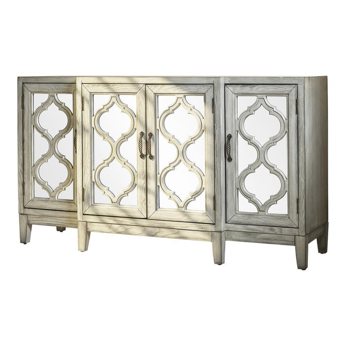 Mckellen 4-door Accent Cabinet Antique White - Home Discount Furniture - NJ-linden