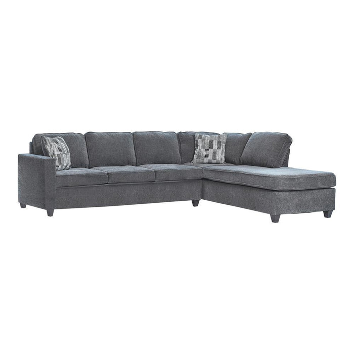 Mccord 2-piece Cushion Back Sectional Dark Grey - Home Discount Furniture - NJ-linden