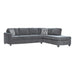 Mccord 2-piece Cushion Back Sectional Dark Grey - Home Discount Furniture - NJ-linden