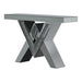 Taffeta V-shaped Sofa Table with Glass Top Silver - Home Discount Furniture - NJ-linden