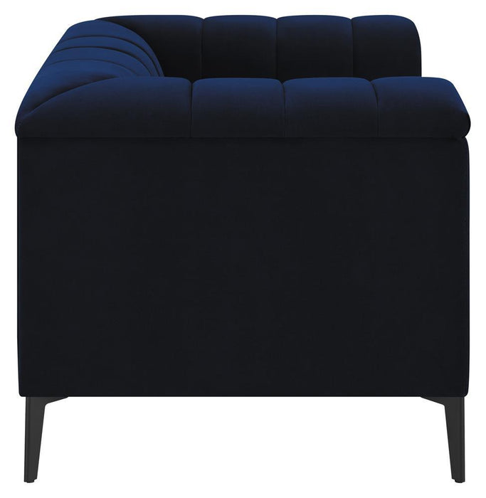 Chalet Tuxedo Arm Chair Blue - Home Discount Furniture - NJ-linden