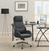 Cruz Upholstered Office Chair with Padded Seat Grey and Chrome - Home Discount Furniture - NJ-linden