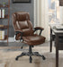 Nerris Adjustable Height Office Chair with Padded Arm Brown and Black - Home Discount Furniture - NJ-linden
