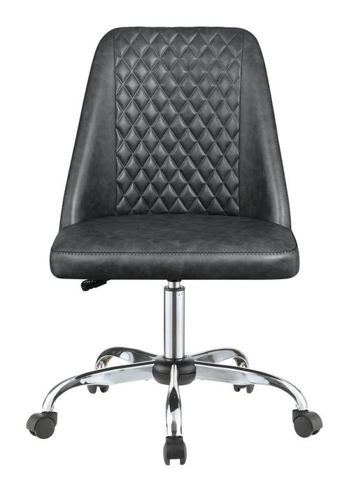 Althea Upholstered Tufted Back Office Chair Grey and Chrome - Home Discount Furniture - NJ-linden
