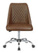 Althea Upholstered Tufted Back Office Chair Brown and Chrome - Home Discount Furniture - NJ-linden