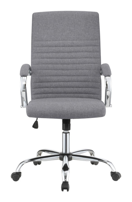 Abisko Upholstered Office Chair with Casters Grey and Chrome - Home Discount Furniture - NJ-linden